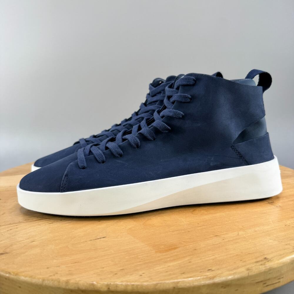 Wolf & Shepherd Cruise High Top Men’s Size 8 Blue Shoes Leather Lace Up Sneakers - Picture 3 of 9